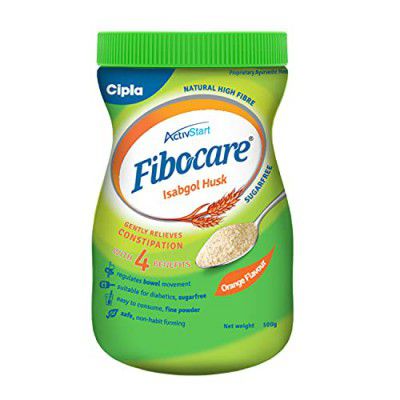 Cipla Fibocare Isabgol Husk Powder | Sugar Free | Effectively Relieves Constipation |Promotes Gut Health | Supports Digestive Health | 100gm-Pack of 2