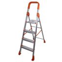 CIPLA PLAST 4 Step Ladder for Home Use | 4 Step Ladder for Home Use Aluminium | GEC-L4T (Silver & Orange)...