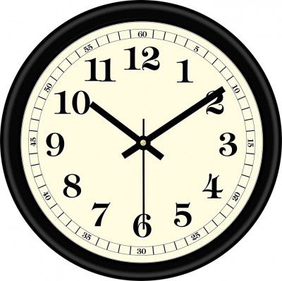 Circadian Plastic Round Wall Clock (White 28x28)