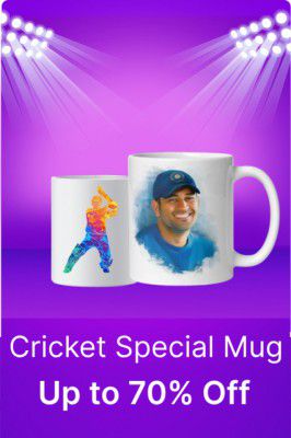 Circket Mugs @ upto 70% off on Flipkart's Big Billion Days Sale Offer
