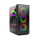 Circle Elegantor M3 Glass Tower Computer Case | Gaming Cabinet - Black| Support M-ATX, ITX | Pre- Installed 3 x 120mm Front and 1 x 120mm Rear ARGB Fans...