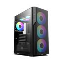 Circle Eliminator X5 Black TYPEC 2.0 Mid- Tower Computer Case | Gaming Cabinet - Black | Support ATX, M-ATX, ITX | Pre- Installed 3 x 140mm Front and 1 x 120mm Rear ARGB Fans...
