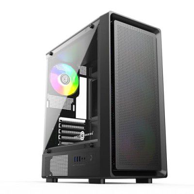 Circle Gladius M1 Mid- Tower Computer Case | Gaming Cabinet - Black