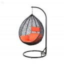 CITE || Egg Swing || Singal Seater Swing Chair || Hanging Swing Chair with Cushion & Hook || Outdoor || Indoor || Balcony || Garden || Patio || Jhula Color || Black...