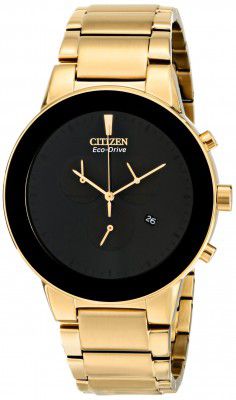 Citizen Eco-Drive Analog Black Dial Mens Watch-AT2242-55E