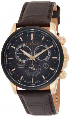 Citizen Eco-Drive Perpetual Calendar Analog Black Dial Mens Watch-BL8156-12E