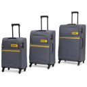 Citizen Journey Pulse Trolley Bag for Travel Set of 3 (57 cm Small, 68 cm Medium & 78 cm Large) Luggage Bag | with 4 Wheels & Built-in Combination Lock (Grey)...