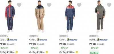 UP TO 89% OFF - Citizen Men And Women Raincoats