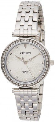CITIZEN Quartz Analog White Dial Womens Watch-ER0211-52A