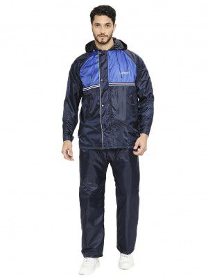 Citizen Reversible Raincoat For Men With Inbuilt Hood, Waterproof Pant & Carry Pouch