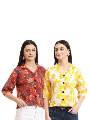 Civamee Women’s Cotton Blend Printed Combo (Pack of 2) 