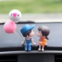 Claiez Car Dashboard Accessories Cute Cartoon Couples Action Figure Figurines Balloon ...