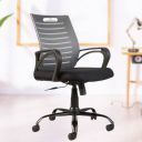 CLASSELA Revolving Chair with Spacious Seat Com Heavy Duty Metal Study Workstation Mesh Office Conference Chair (Grey, Optional Installation Available)...