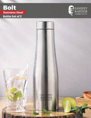 Classic Essentials 1000 ml Steel Bottle  (Pack of 2, Silver)