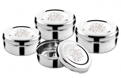 Classic Essentials Stainless Steel Bowl Set, 4-Pieces, Silver