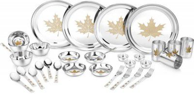 Classic Essentials Stainless Steel Maple Dinner set - 32-Pieces