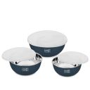 CLASSIC ESSENTIALS Stainless Steel Microwave Safe Mixing Bowls Set with Lid | Set of 3 (500 ml, 750 ml & 1250 ml) Blue...