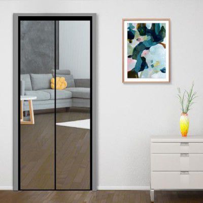 Classic Mosquito Net for Door Fiberglass Magnetic Curtain Auto Closing (200X100cms, Black)