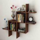 classiconline New Plus Set Wooden Wall Shelf  (Number of Shelves - 6, Brown)...