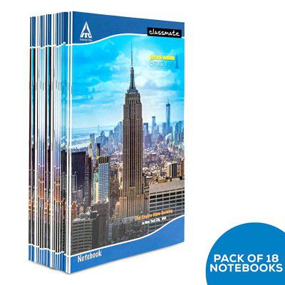 Classmate Long Book - Soft Cover, 92 Pages, 330x210mm, Single Line (Pack of 18)