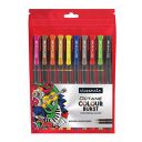 Classmate Octane Colour Burst-Multicolour Gel Pens (Pack of 10) | Gold & Silver Glitter Sparkle Pens|10 Colour Ink Shades for Art Lovers and Kids|Fun at Home Essentials...
