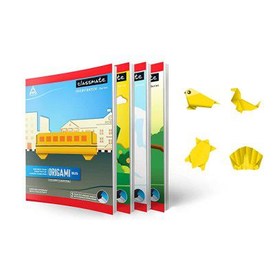 Classmate Origami Notebook -Single Line, 190 X 155mm, 172 Pages, Pack of 12 (2001290PP)