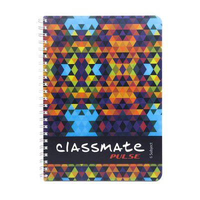 Classmate Soft Cover 6 Subject Spiral Binding Notebook Unruled 300 Pages