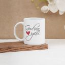 Clay Craft CC MM1 Swiss REZ13 Microwave Safe Coffee Mug for Couples Wife Husband 300ml, Love You...