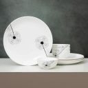 Clay Craft Fine Ceramic Eco Dinnerware, Enchanting Gold, for Family of 4, 8-Piece Dinner Set...