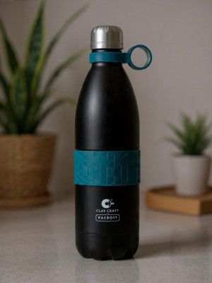 Clay Craft VACBOTT Stark Double Walled |18 Hours Hot and 24 Hours Cold Vacuum Insulated Flask Thermosteel Bottle - 1000ml
