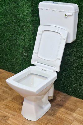 Clay Plus Premium Grade Ceramic EWC Western Toilet Floor Mount