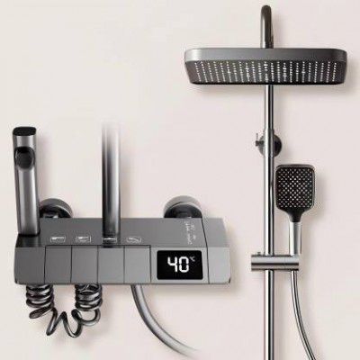 clayplus Thermostatic Shower Panel Shower Set (Matte Finish)