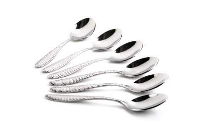 Clazkit 6 pcs Stainless Steel Zebra Soup Spoon CZSS