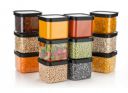 Clazkit Air Tight ELegant Containers Storage Set For Kitchen, Pantry Organization, Bpa-Free, Dishwasher Safe (Pack Of 6, Black,500 ml, Plastic)...