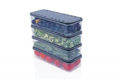 Clazkit Airtight Plastic Storage Containers Set for Kitchen | 1200ml Pack of 4