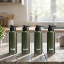 Clazkit Alpha Sporty Stainless Steel Water Bottle Single Wall 750ml Set of 4...