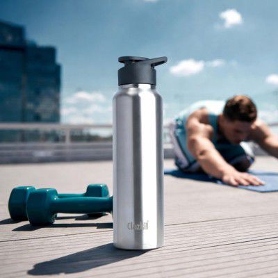 Clazkit Amaze 1000ml Sporty Stainless Steel Water Bottle