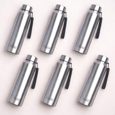 Clazkit Amaze Pro Classic 1000ml Sporty Stainless Steel Water Bottle Set of 6