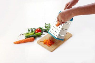 Clazkit Cheese Grater & Shredder - Stainless Steel - 6 Sided Box Grater