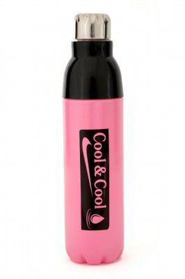 Clazkit Cool & Cool Insulated Water Bottle Plastic Steel Cap 1000 ML