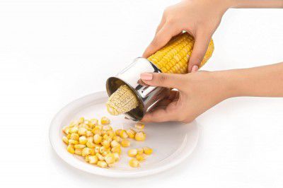 Clazkit Corn Cutter Unbreakable Corn Cob Stripping Kernels Remover Stainless Steel Blades