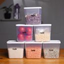 Clazkit Fridge Plastic Storage Boxes with lid (Pack of 6) – 1200 ml...