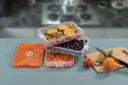 Clazkit Fusion Fridge Organizer for Keep Fruits,Removable Drain Plate and Lid Stackable Fruits, Vegetables, Meat, Fish Fresh and Dry - Pack of 1...