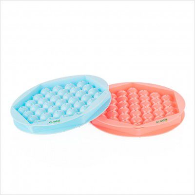 Clazkit Hexagon Ice Cube Tray with Lid (Pack of 2) – 37 Grid Small Ice Cubes, Easy Release Freezer Tray