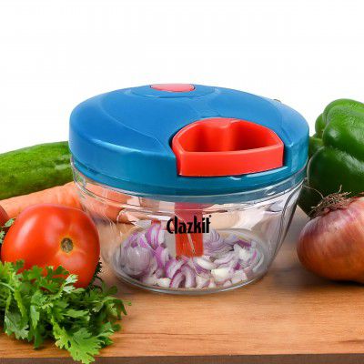 Clazkit Kitchen Dori Handy | Chopper Machine – 3 Stainless Steel Blades -450ml