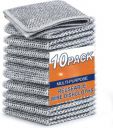 Clazkit Multipurpose Non-Scratch Wire Dishcloths - Pack of 10 - Ideal for Washing Dishes, Sinks, and Counters - Easy Rinsing and Machine Washable...