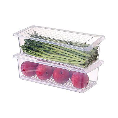 Clazkit Plastic Food Storage Containers 1500 Ml - Pack Of 2