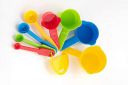 Clazkit Plastic Measuring Cups and Spoons for Kitchen Cake Baking and Cooking Teaspoon Tablespoon Spoon Accessories Tools Set Multicoloured, 8 Pcs...
