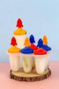 Clazkit Set of 6 Plastic Reusable Rocket ice Pop Makers, Homemade Popsicle/Frozen Ice Cream/Kulfi Candy for Children & Adults - Multicolor...