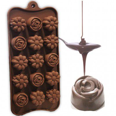 Clazkit Silicone Chocolate Moulds |Heart & Flower Shape Candy Molds 